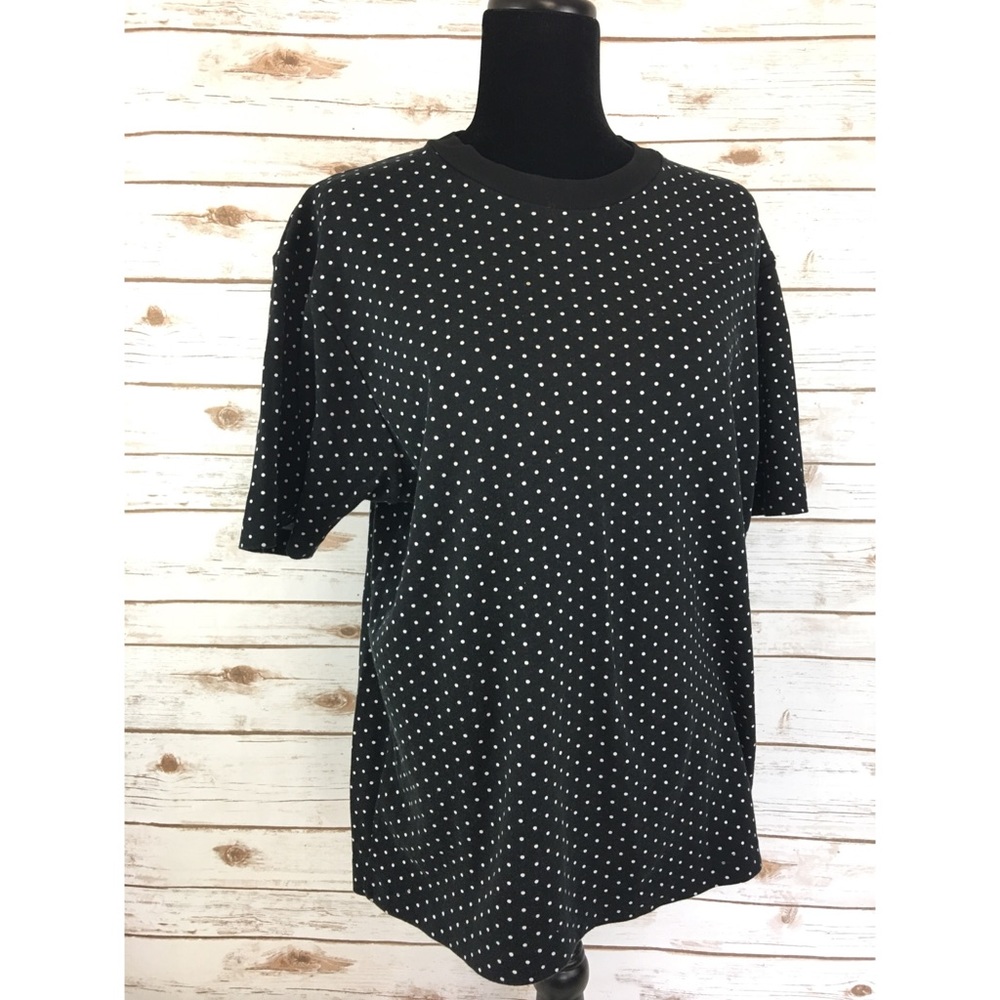 VINTAGE Black & white polka T-shirt